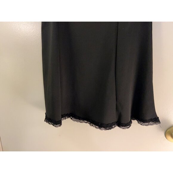Black Slip Lace Dress Women Size M Babydoll Nightie Lingerie Chemise Cami Nightg - Picture 12 of 16